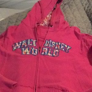 Pink jersey Disney hoodie